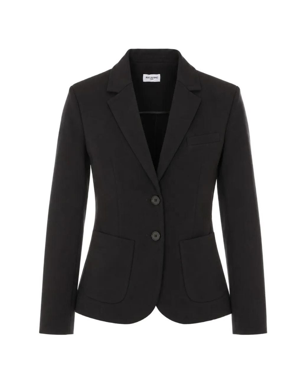 RUE DU BAC Black Single-Breasted Blazer