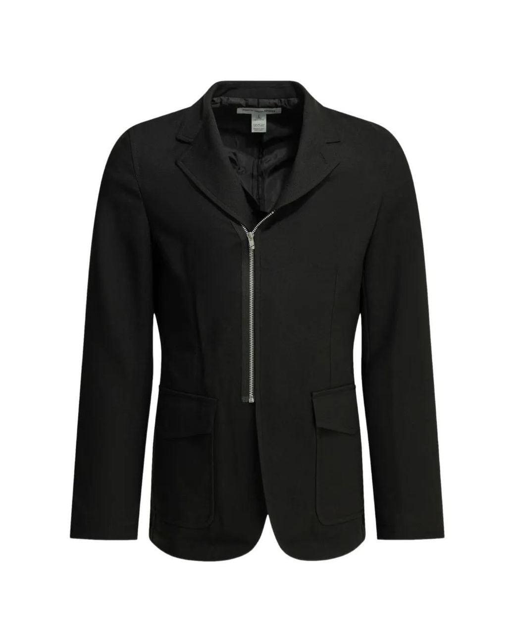 Comme des Garçons Black Zip-Fastening Notch-Lapel Jacket for men
