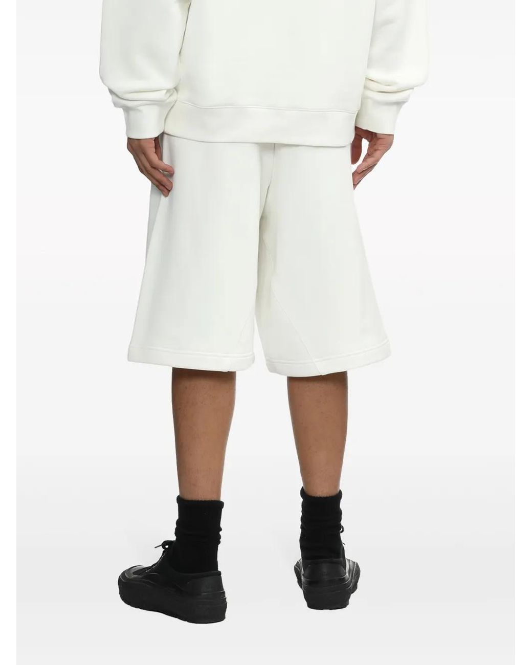OAMC White Logo-Print Cotton Track Shorts for men