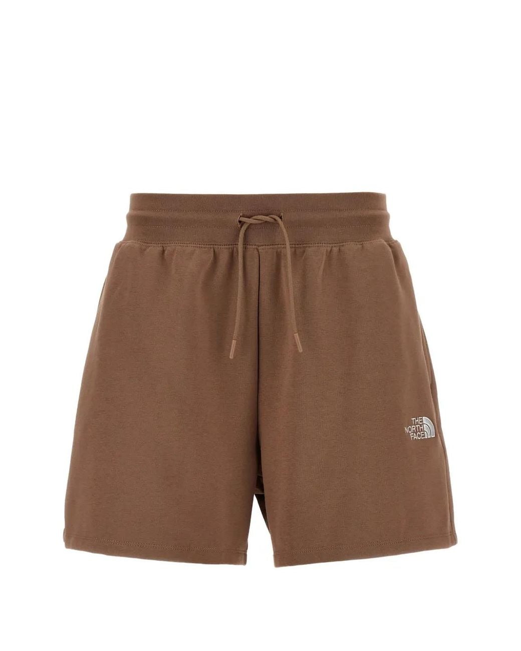The North Face Brown Logo-Embroidered Drawstring Shorts