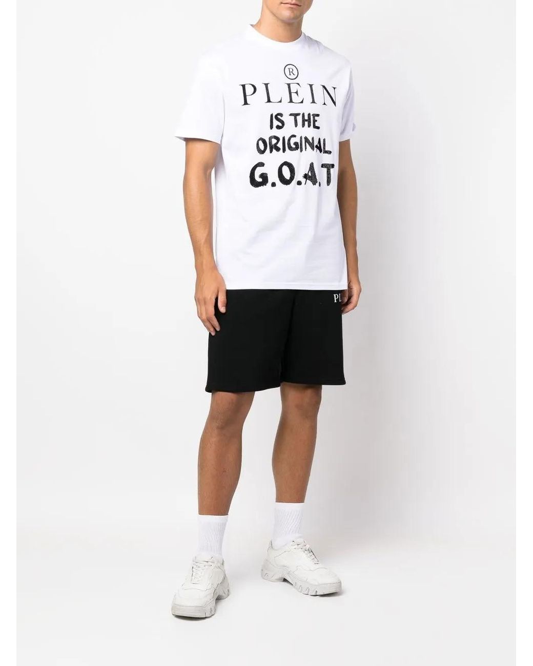 Philipp Plein White Logo-Print Short-Sleeved T-Shirt for men