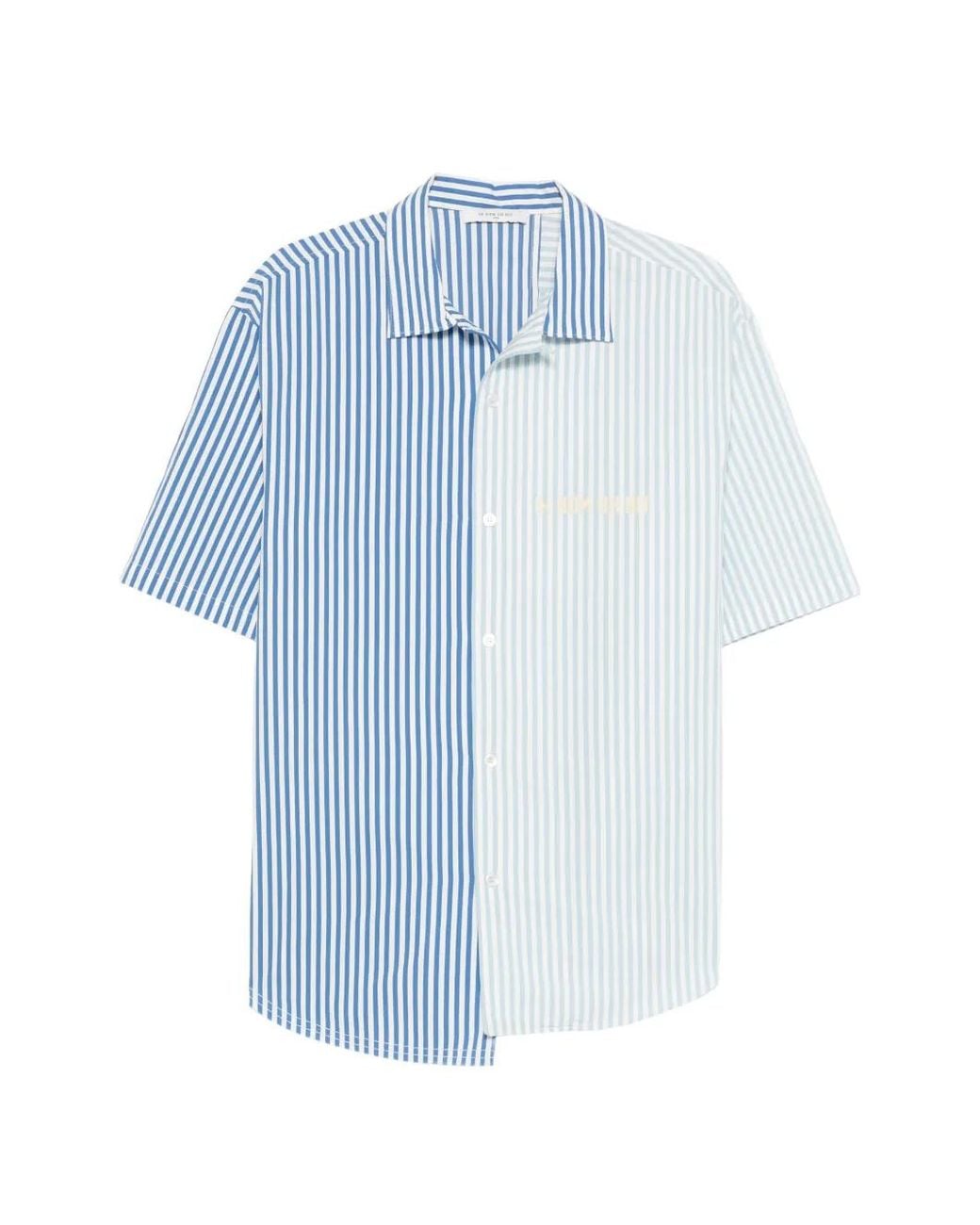 Ih Nom Uh Nit Blue Striped Shirt for men