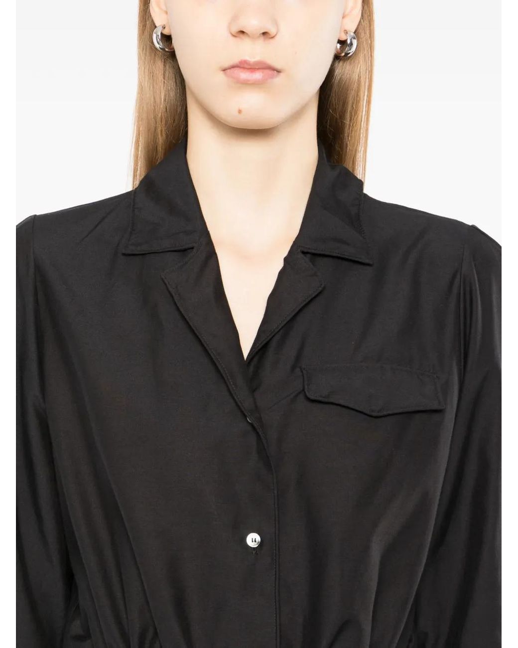 JNBY Black Collared Mini Dress