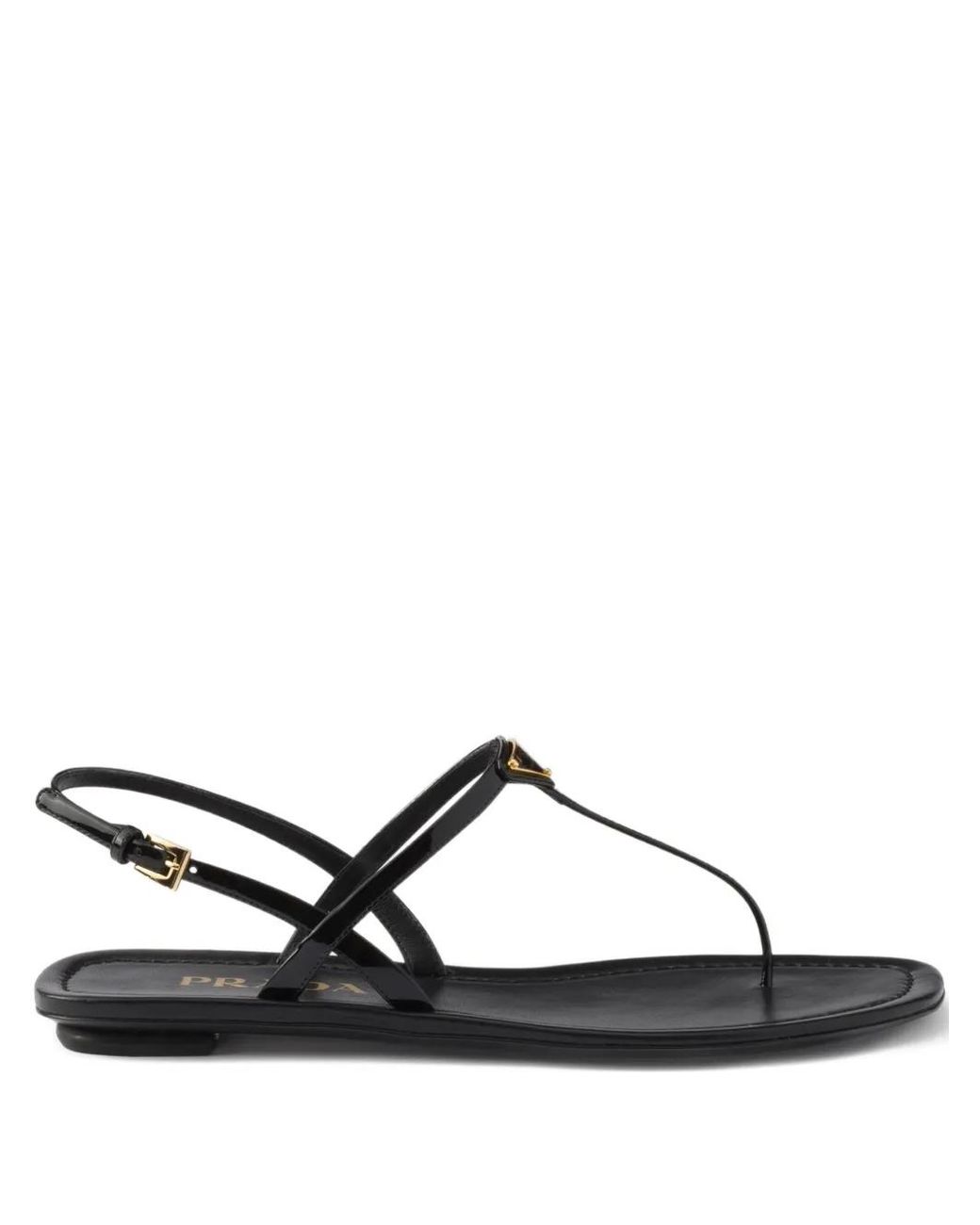 Sandalias De Charol Prada de color Black