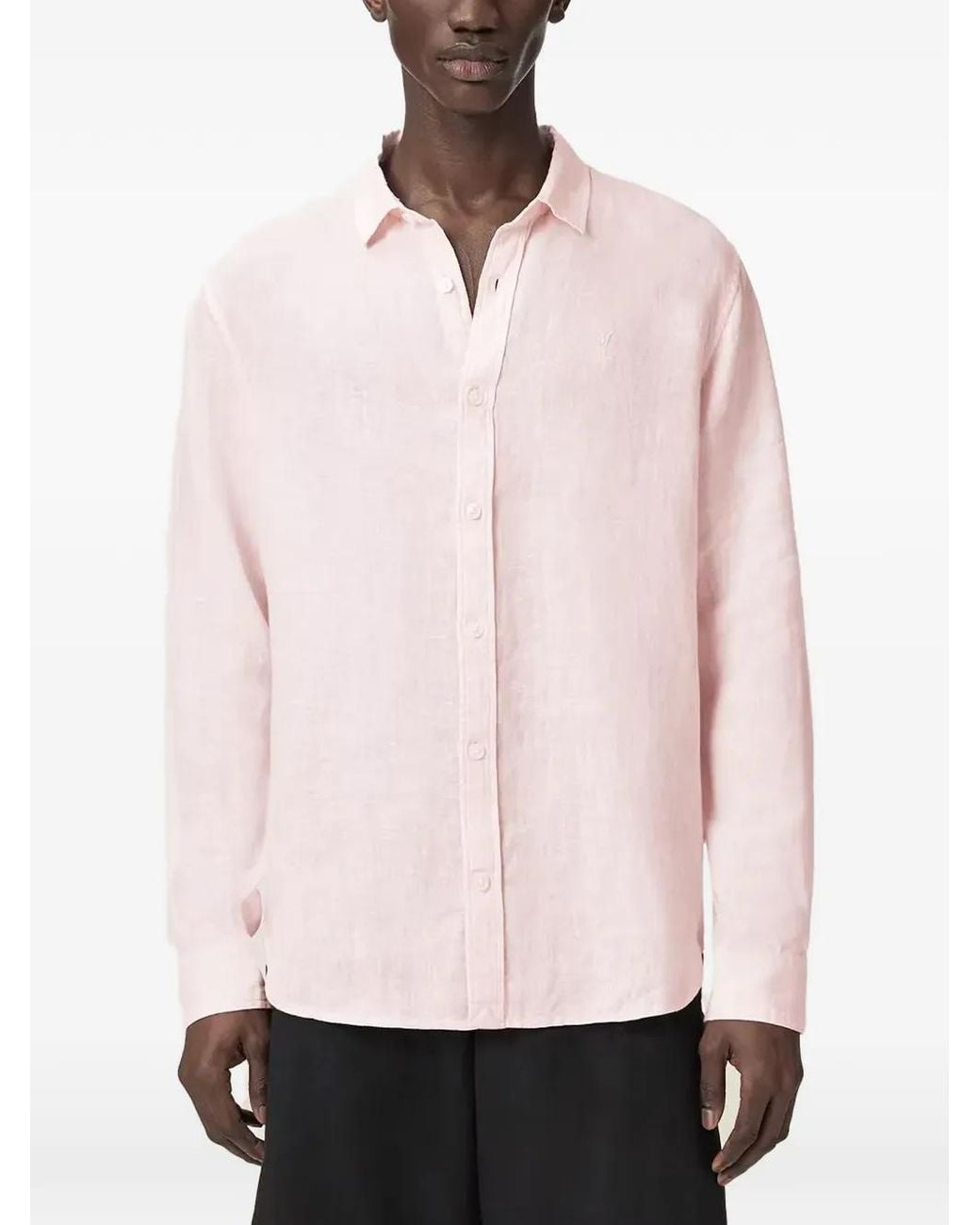 AllSaints Pink Button-Down Shirt for men