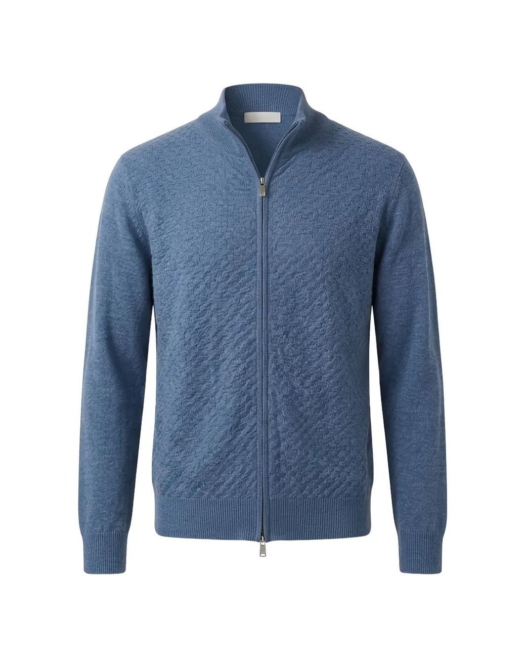 Tombolini Blue Cardigan À Fermeture Zippée for men