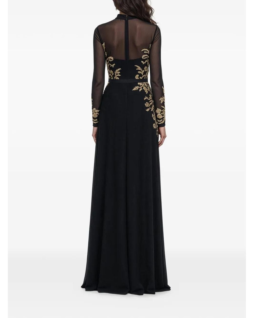 Saiid Kobeisy Black Embellishment Maxi Dress
