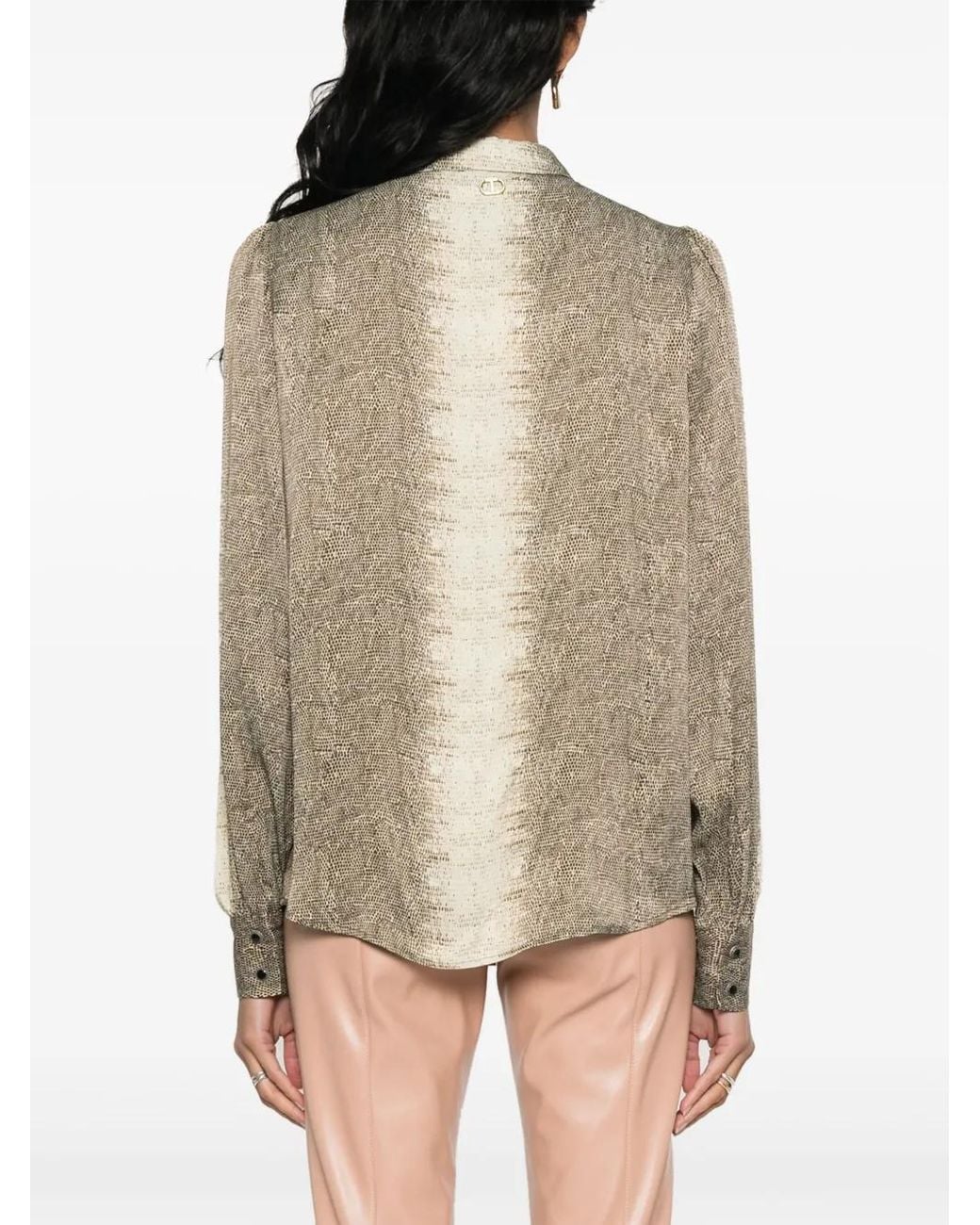Twinset Button-Up Overhemd in het Brown