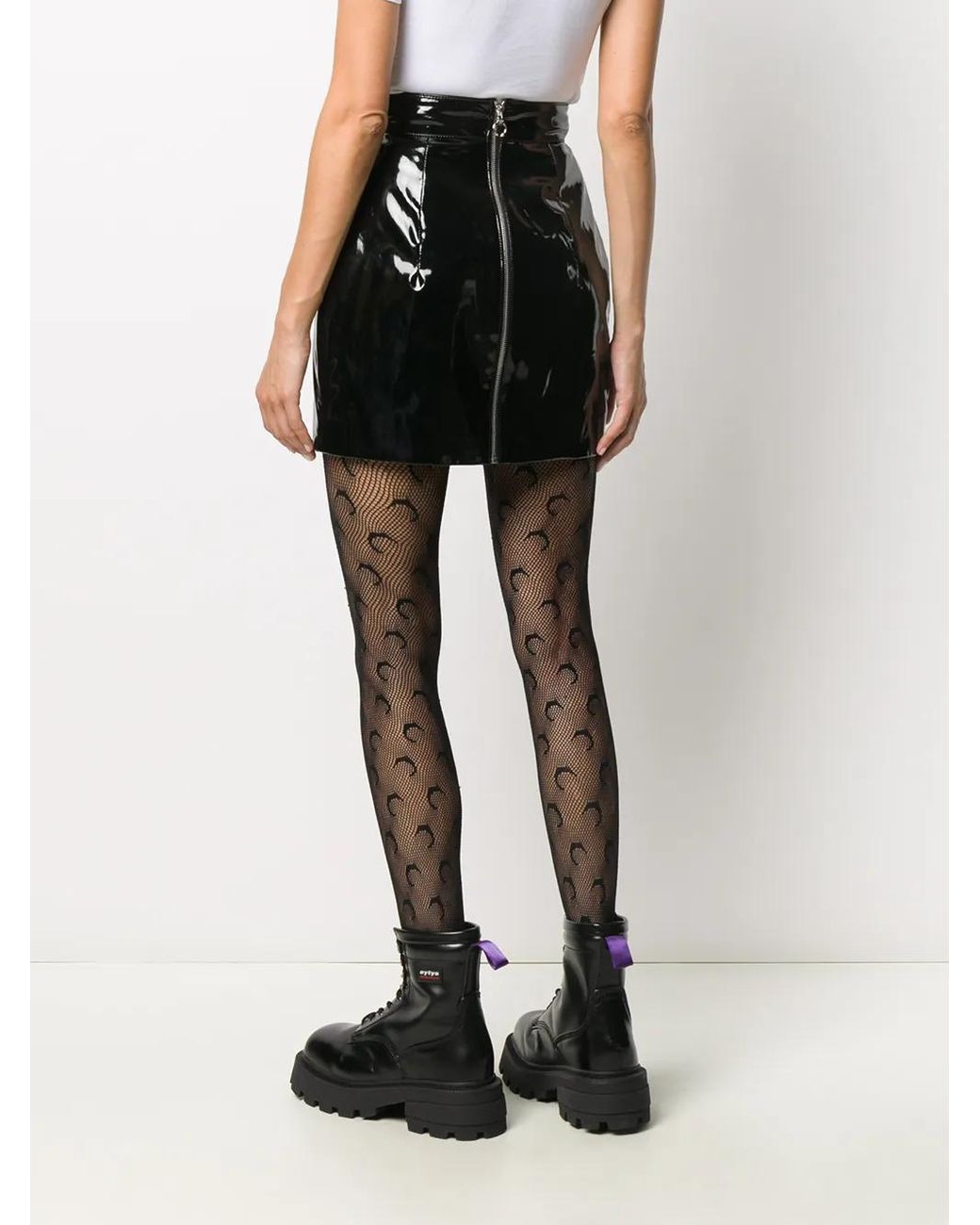 Philipp Plein Gelakte Mini-Rok in het Black