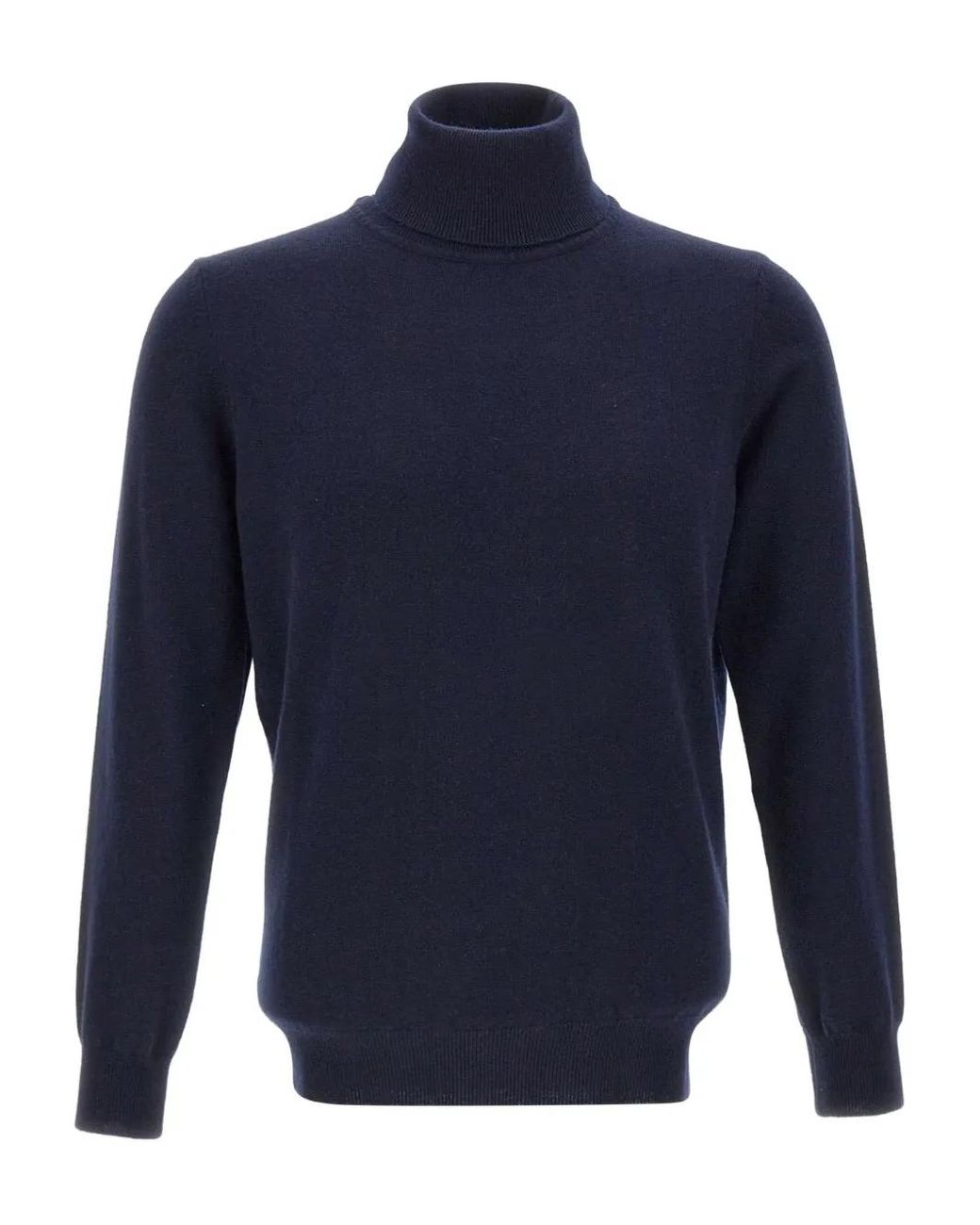 Kangra Blue Ribbed Cashmere Sweater for men