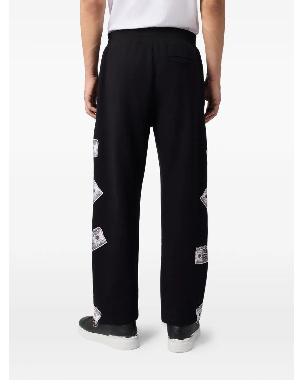 Philipp Plein Black Dollar-Detail Track Pants for men