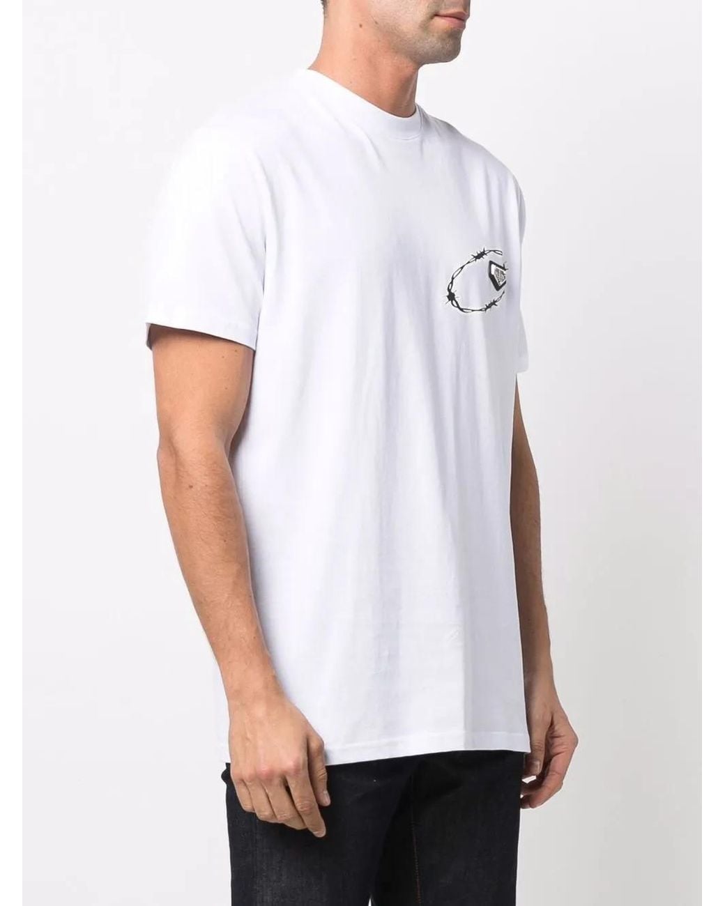 Philipp Plein Angel T-Shirt Met Ronde Hals in het White