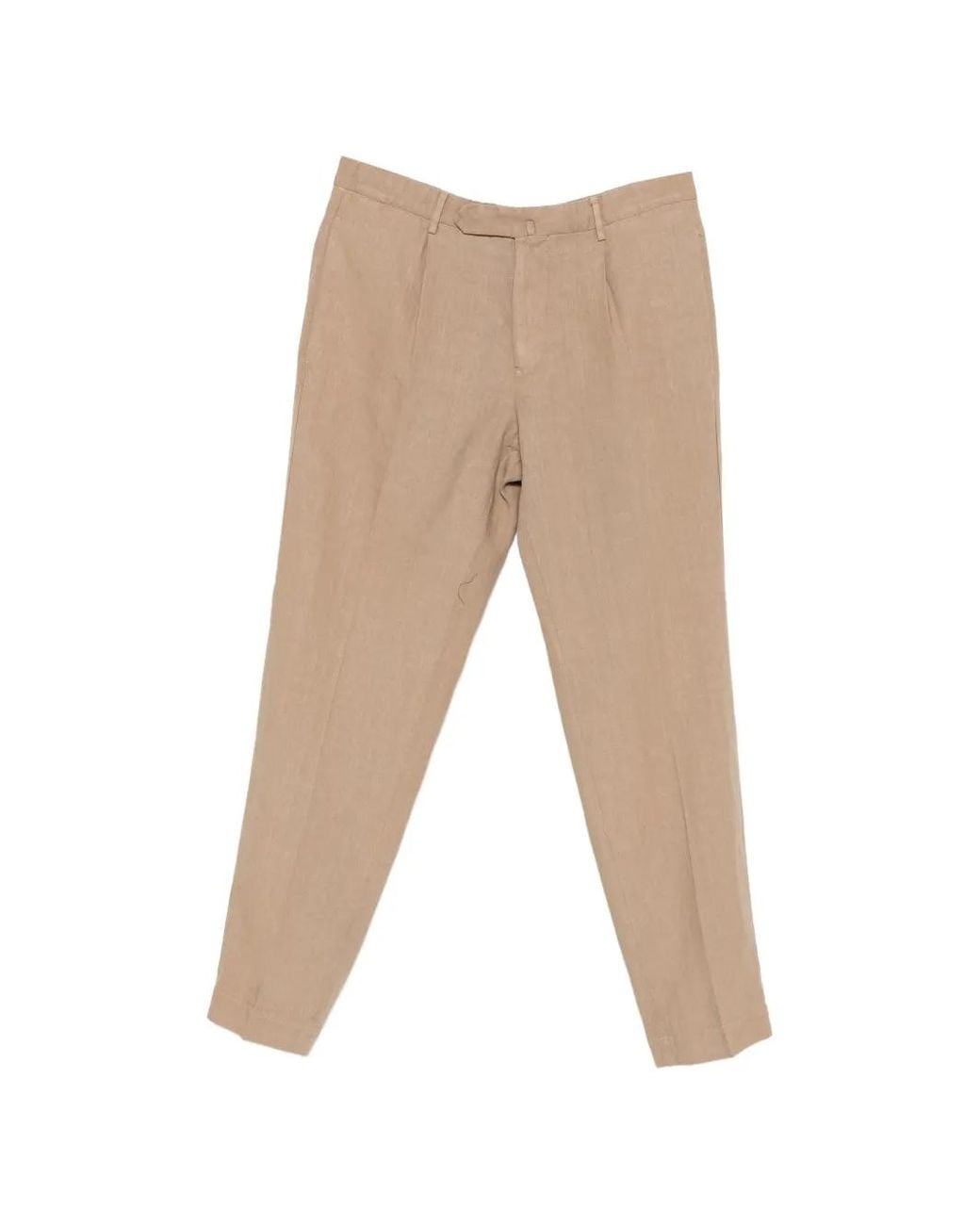 Dell'Oglio Natural Belt-Loops Trousers for men
