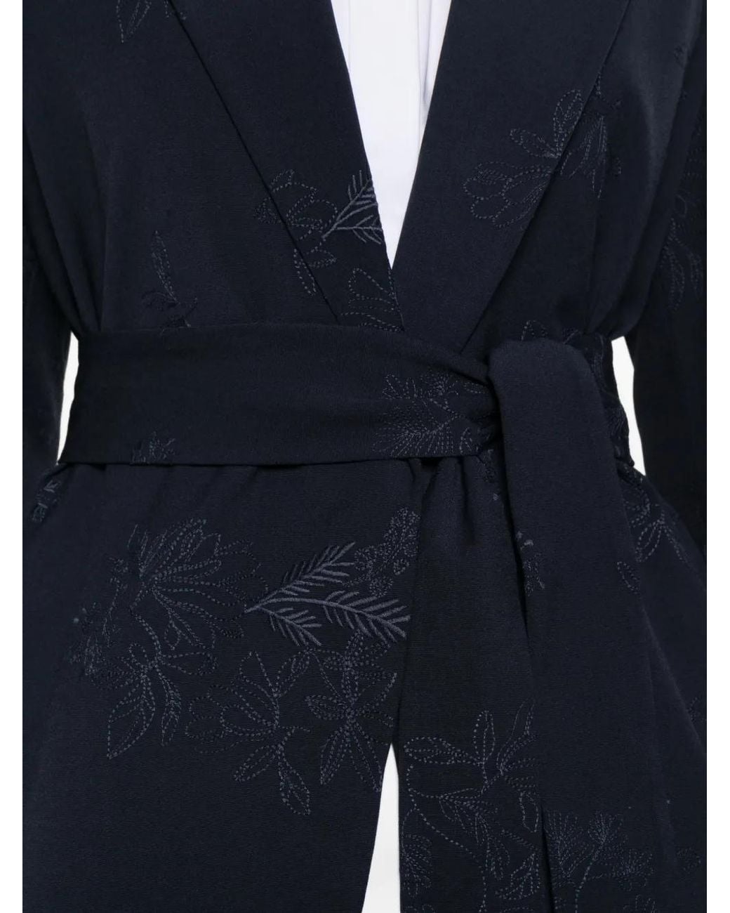 Twinset Blue Floral Tie-Waist Jacket