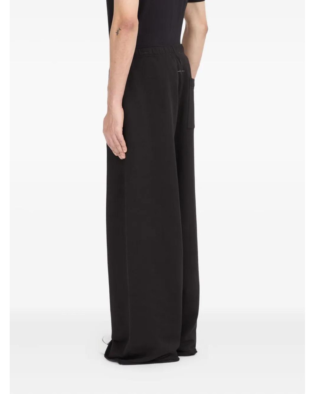MM6 by Maison Margiela Black Jersey Trousers for men