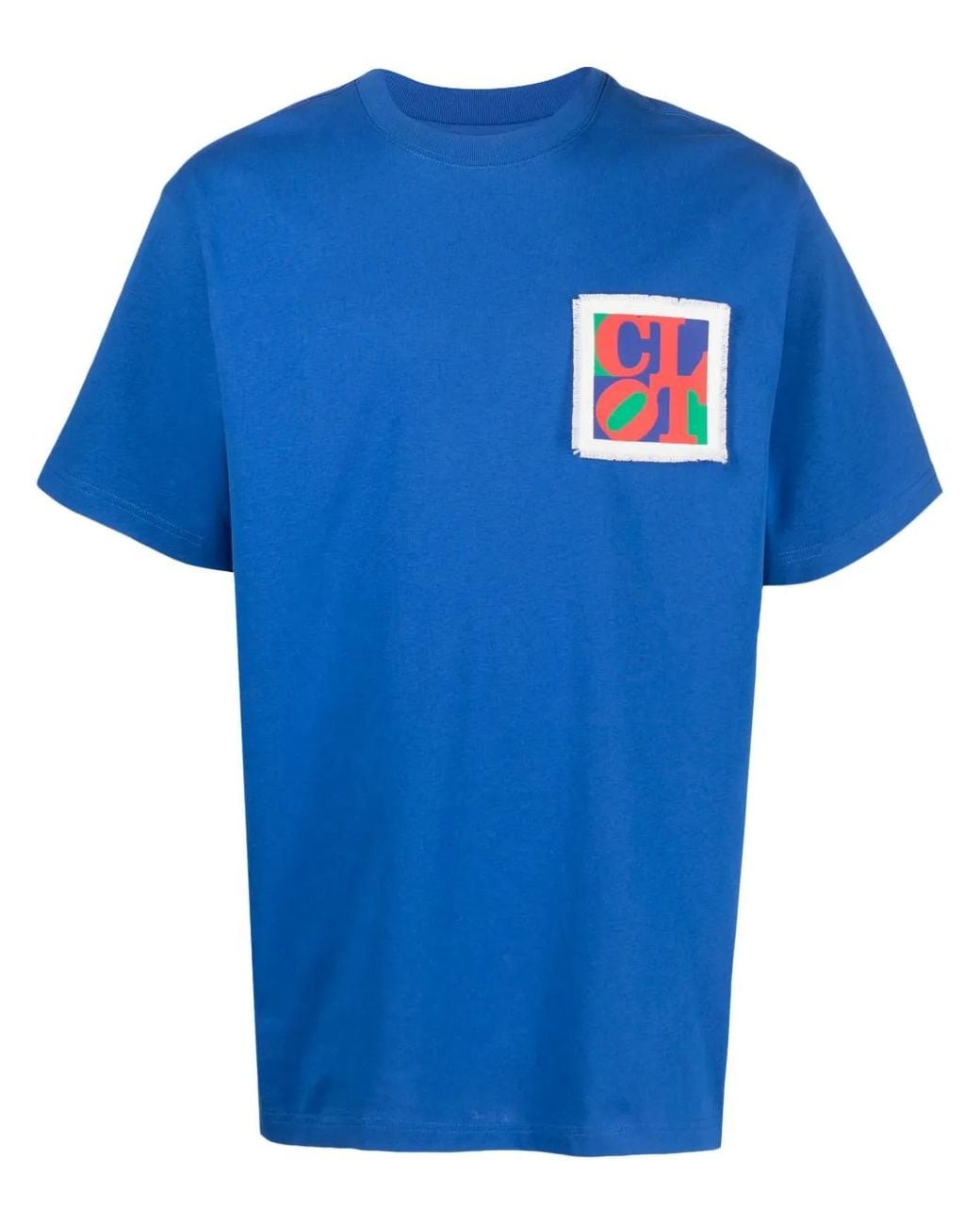 Clot Blue Maraud Logo-Embroidered Cotton T-Shirt for men