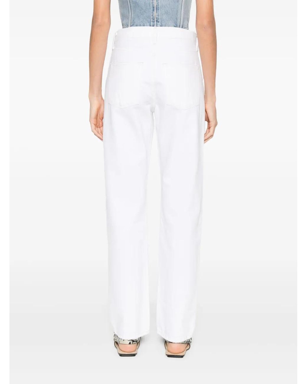 Agolde White High-Rise Jeans