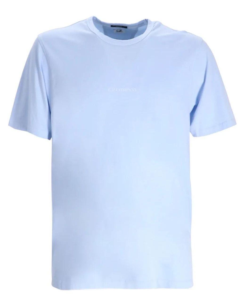 C P Company Blue Logo-Print T-Shirt for men