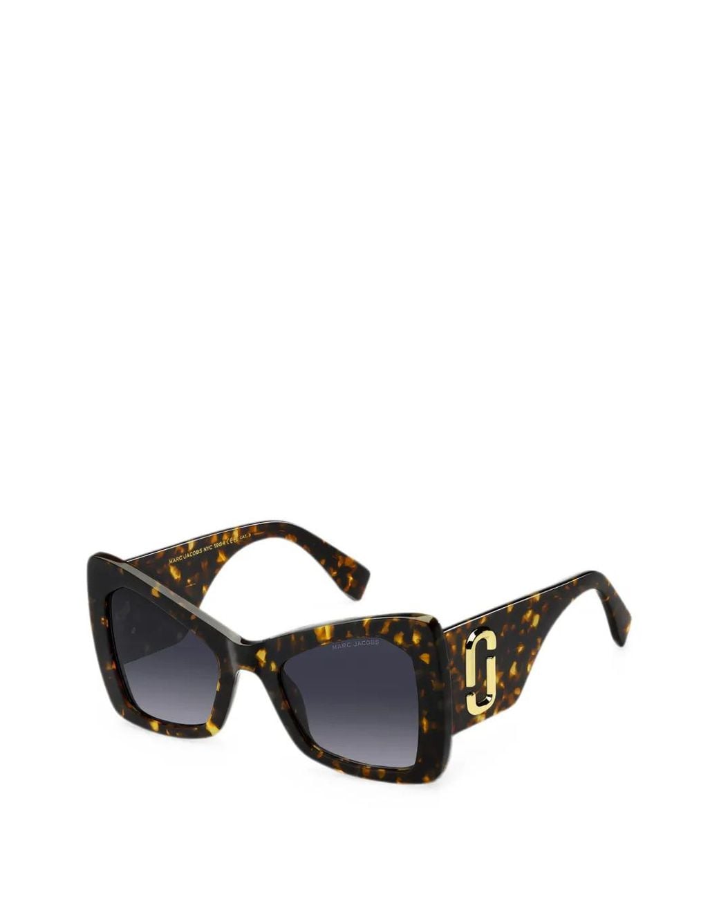 Marc Jacobs Black Tortoiseshell-Effect Sunglasses