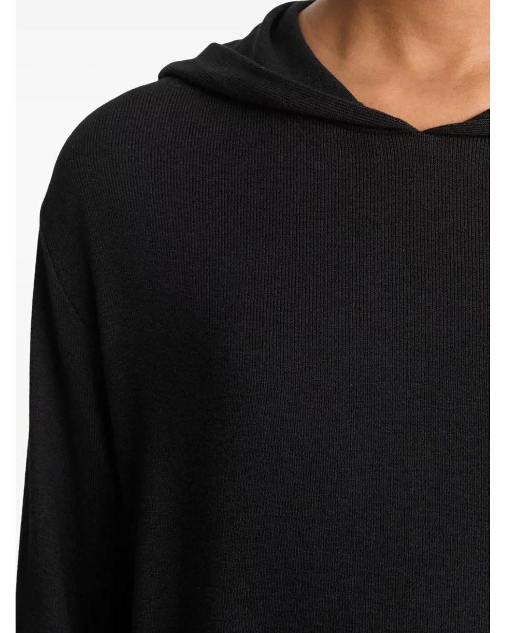 Vince Black Long-Sleeve Hoodie