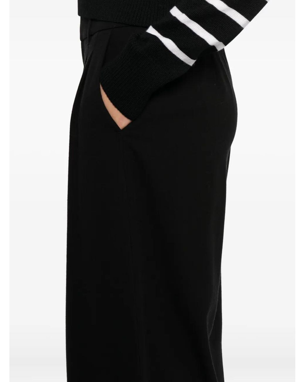 James Perse Black Pleated Trousers