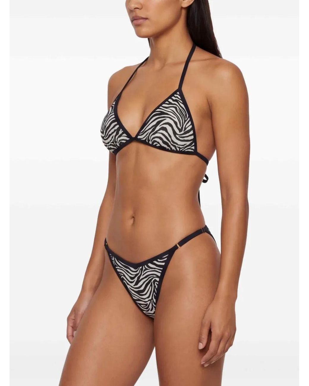 Paramidonna White Lilia Zebra-Print Bikini