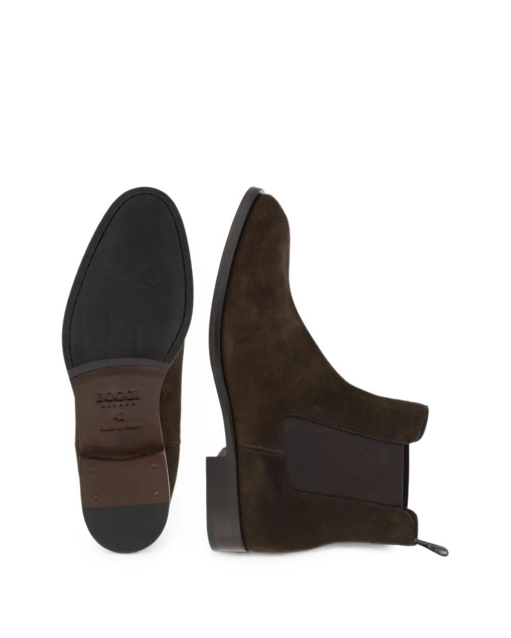 Boggi Black Bottines En Daim for men