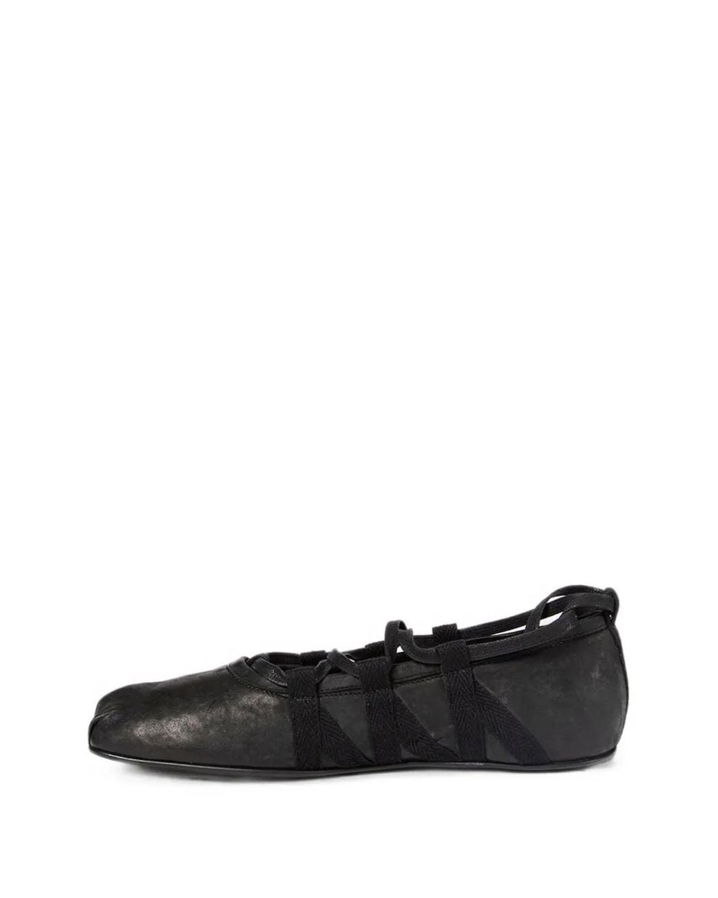 Ann Demeulemeester Black Fiep Lace-Up Ballet Flats