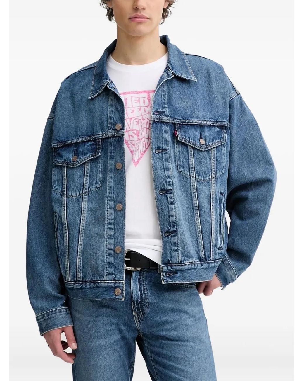 Levi's Blue Trucker Button-Fastening Denim Jacket for men