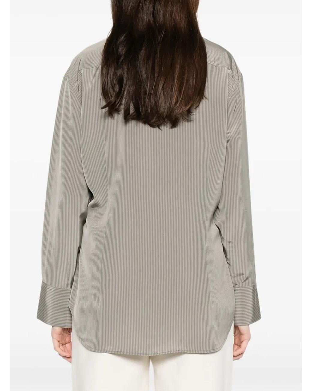 Rohe Gray Striped Button-Down Shirt