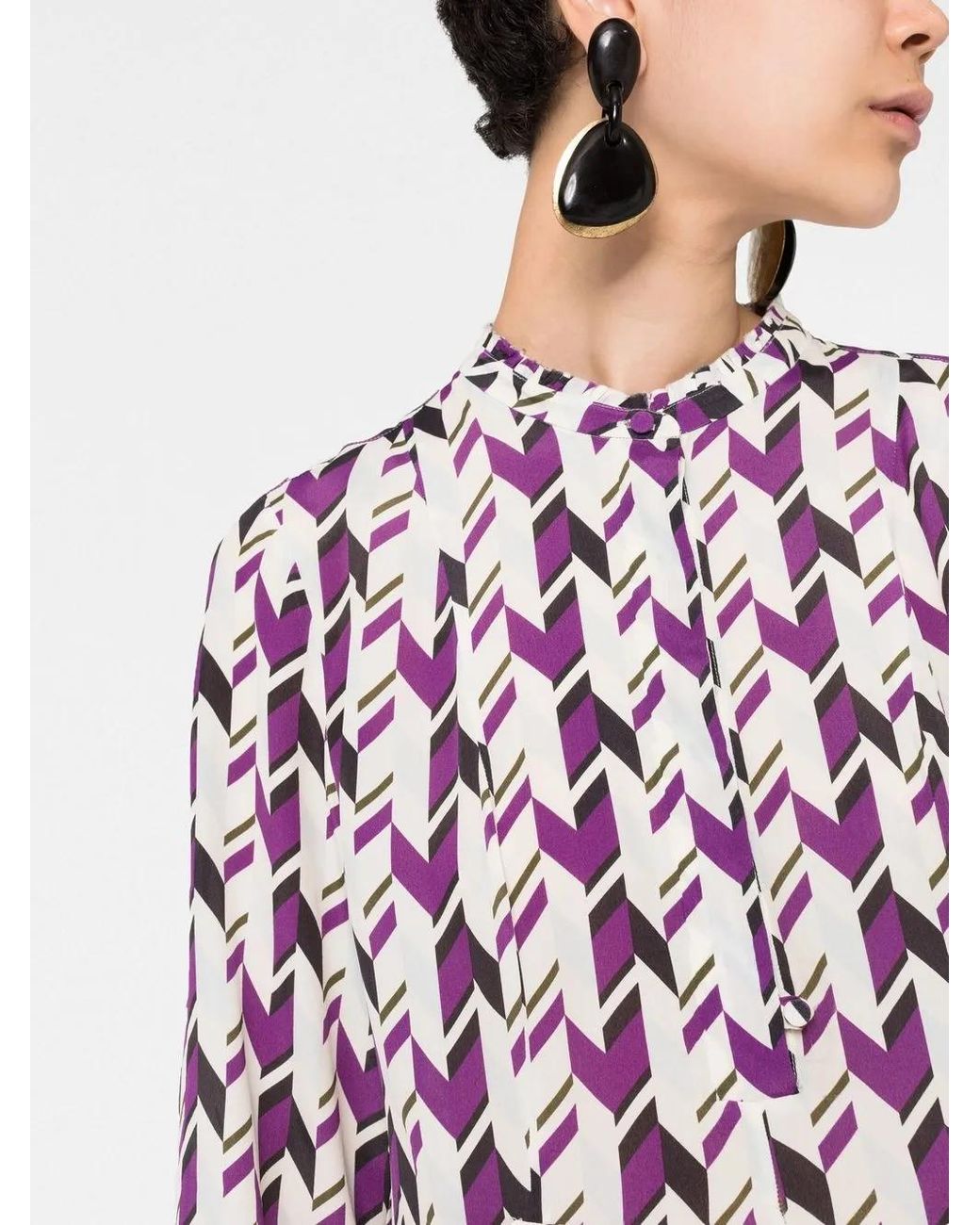 Dorothee Schumacher White Geometric Pattern Midi Dress
