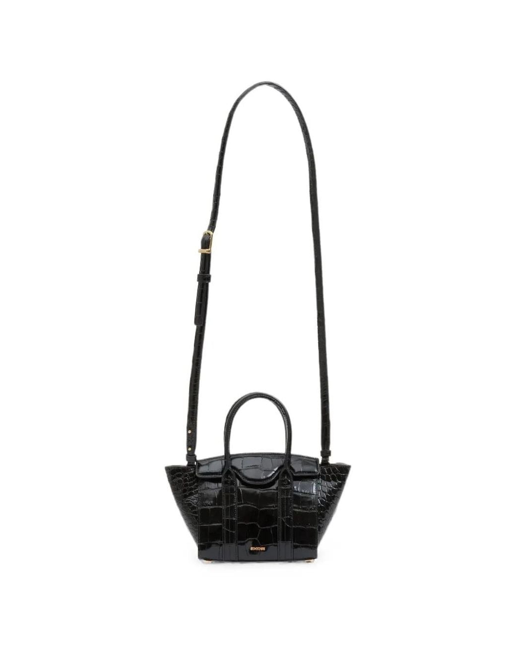 Jonathan Simkhai White Mini Nicola Croc-Effect Leather Tote Bag