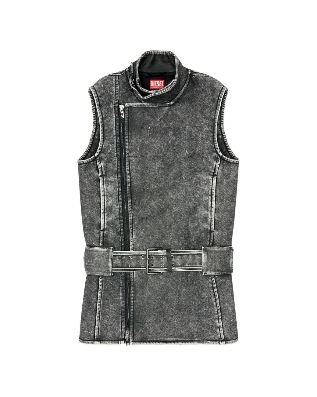 DIESEL Gray Belted Mini Dress