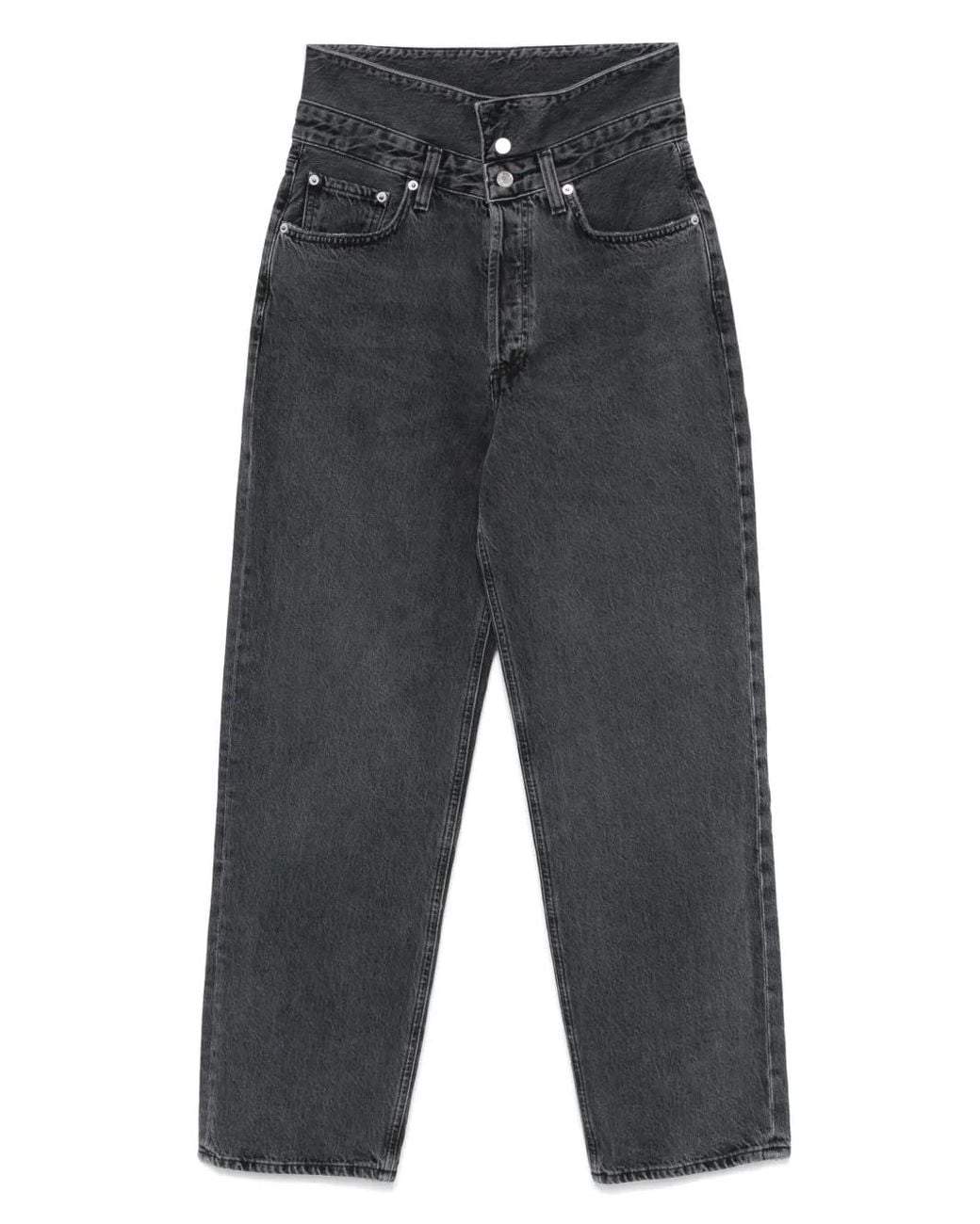 Agolde Gray Echo Tapered Jeans