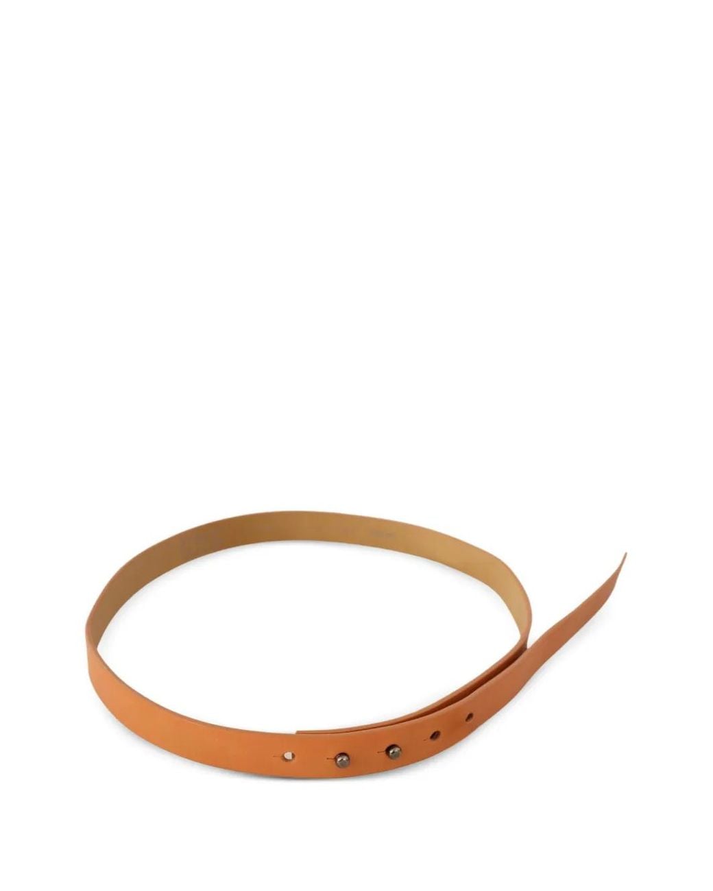 CoSTUME NATIONAL Brown Stud-Fastening Leather Belt