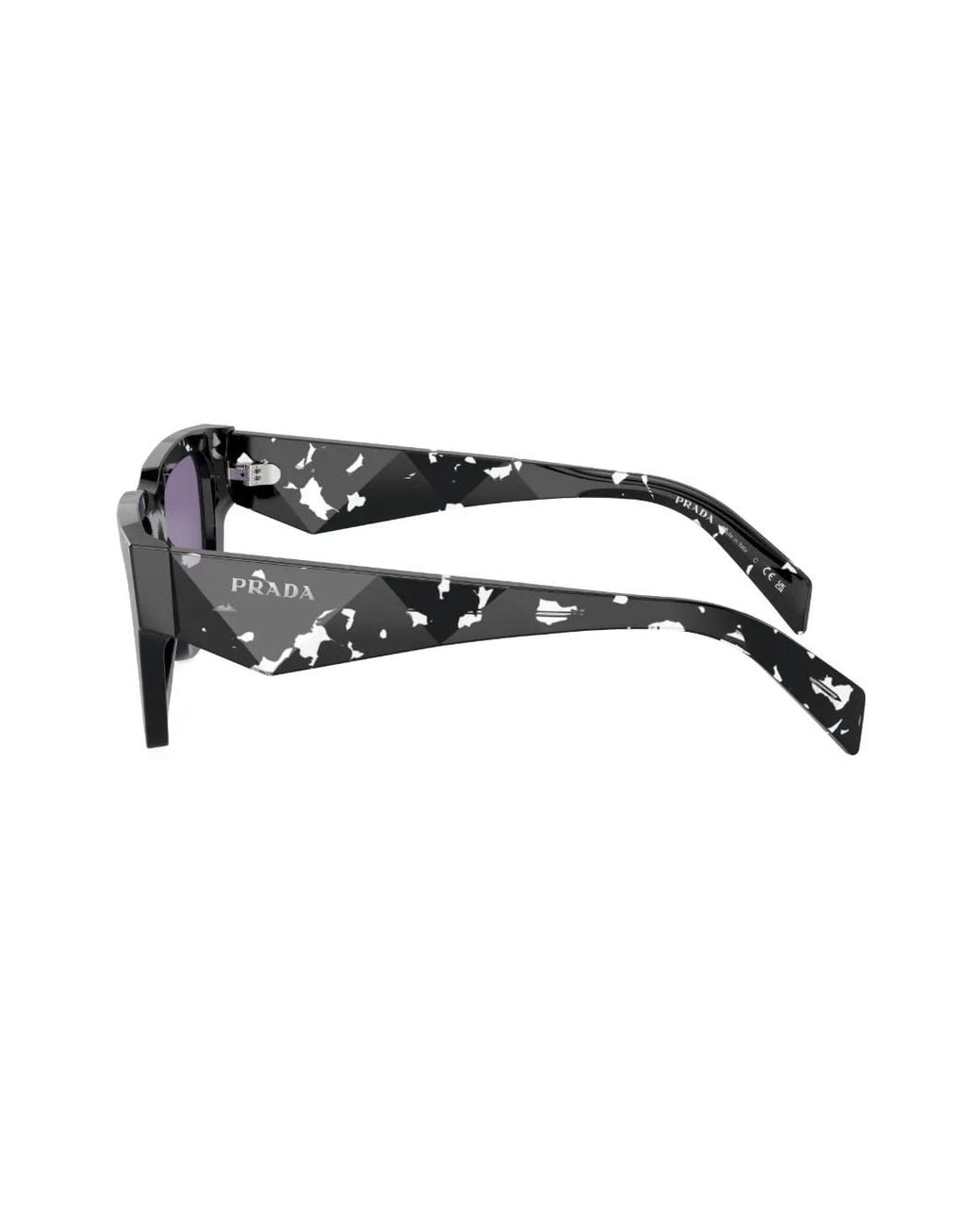 Prada Blue Tortoiseshell-Effect Square Sunglasses for men