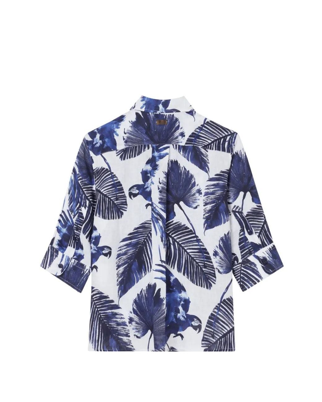 Vilebrequin Blue Laurane Papagaio Linen Shirt