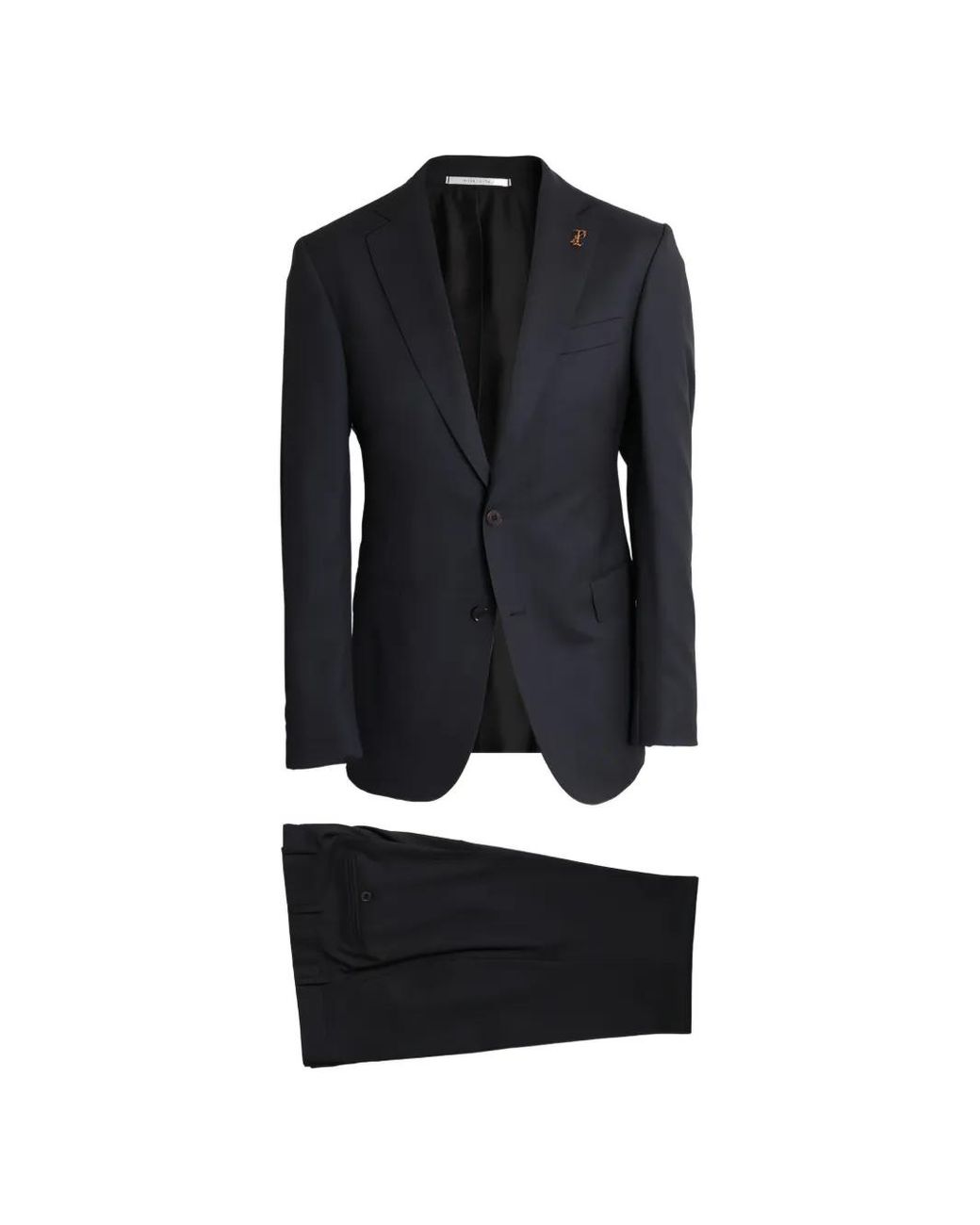 Pal Zileri Black Logo-Plaque Single-Breasted Suit for men