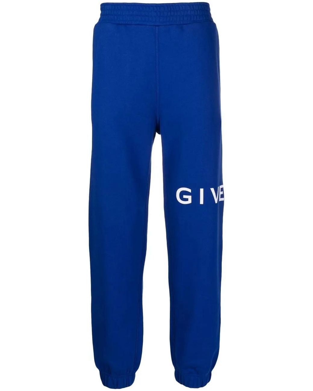 Givenchy Blue Logo-Print Track Pants for men