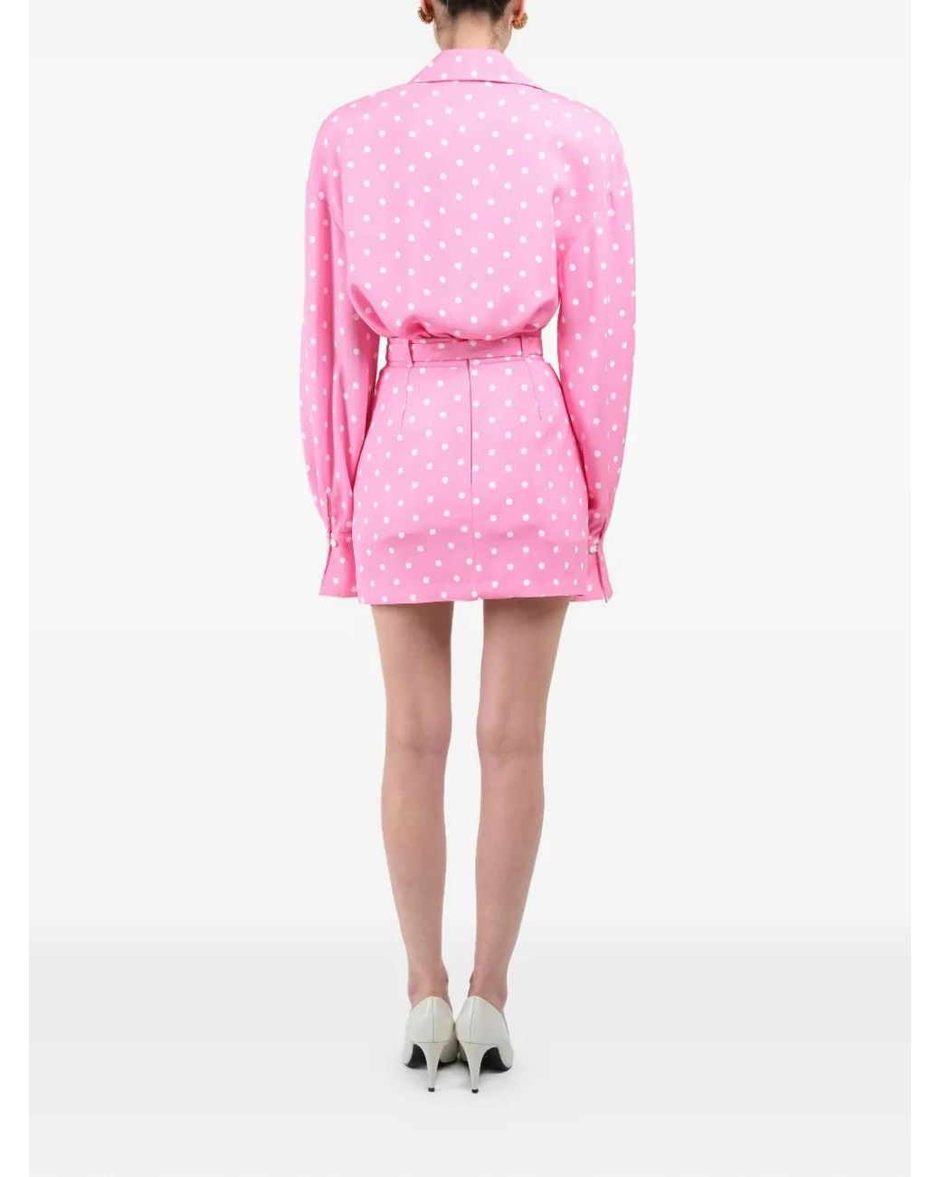 ROWEN ROSE Pink Chemise Oversize À Pois