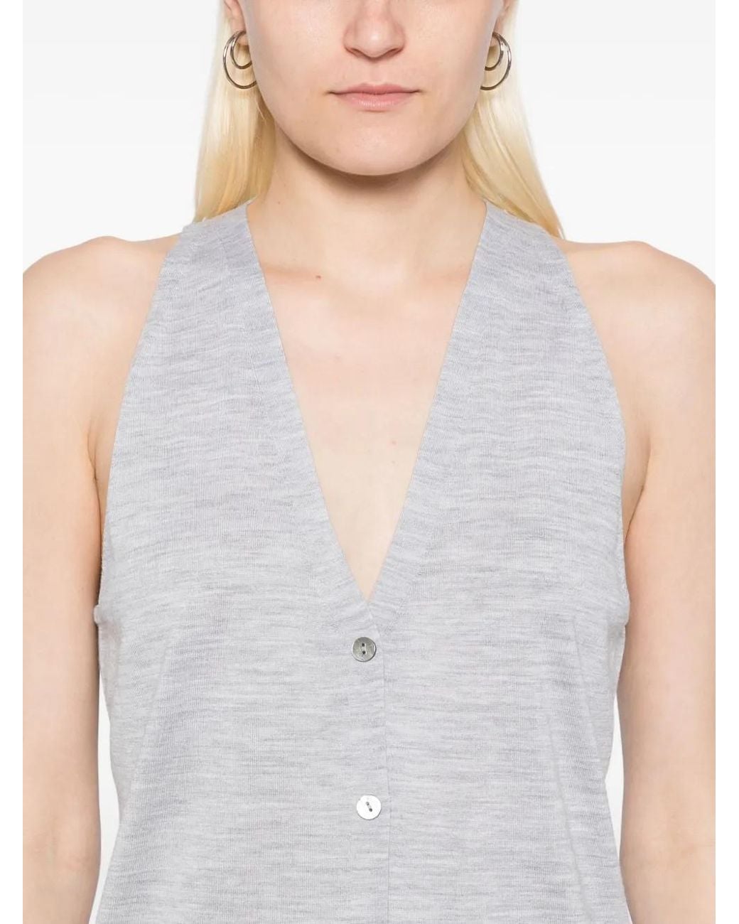 Theory Wollen Blouse in het White