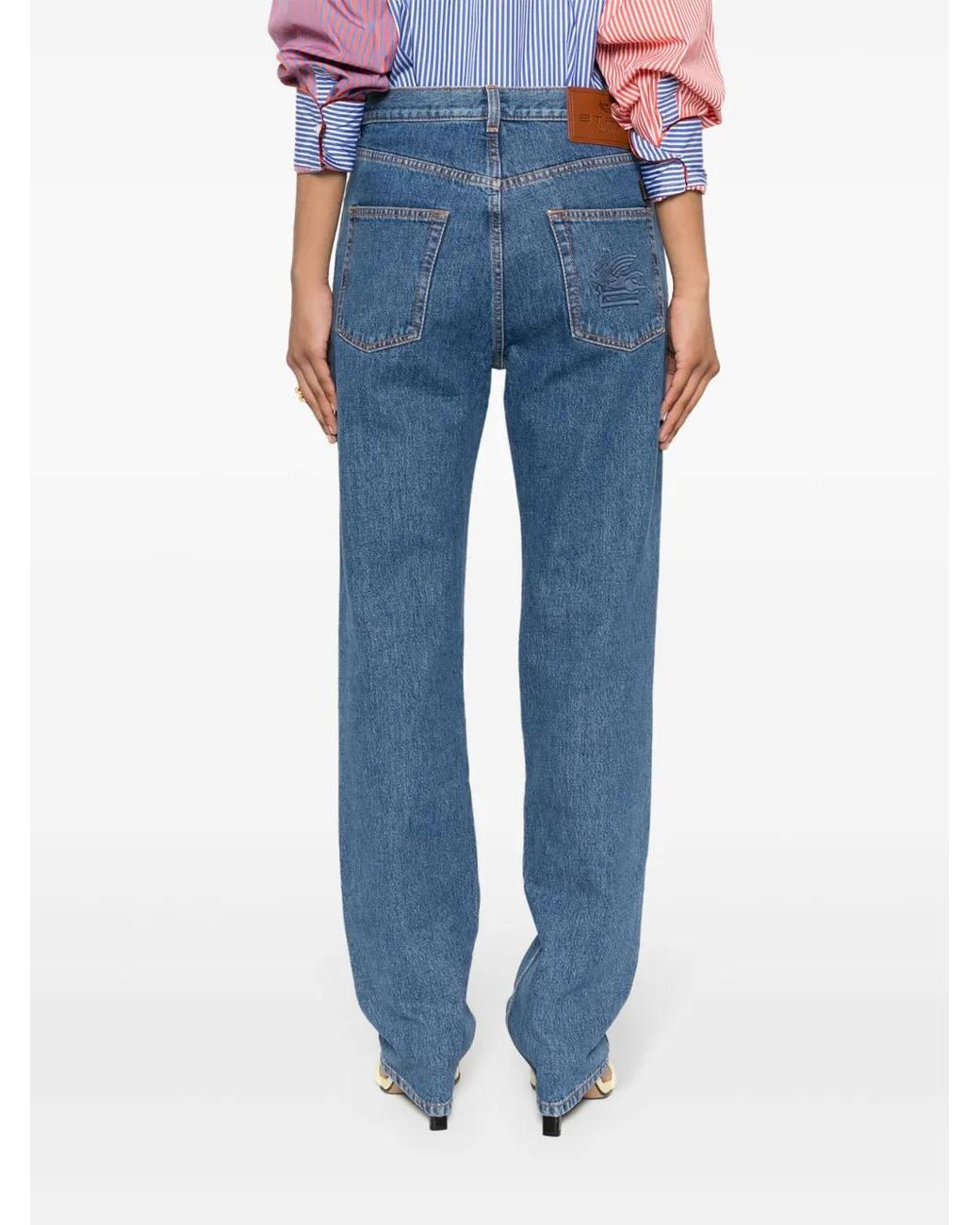 Etro Blue Straight-Leg Jeans