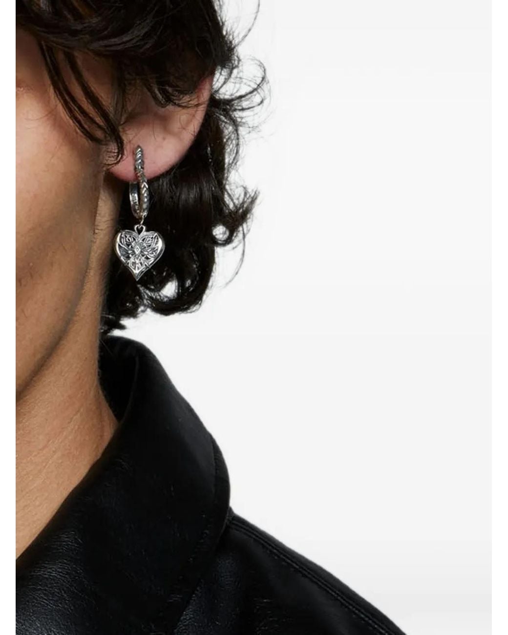 Emanuele Bicocchi Black Notre-Heart Earring