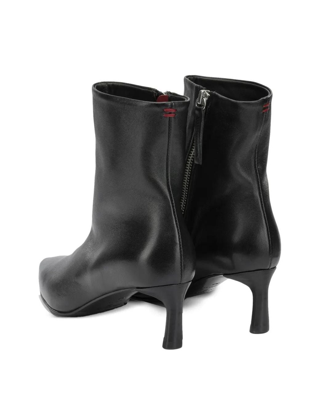 Halmanera Black Bottines En Cuir À Bout Pointu