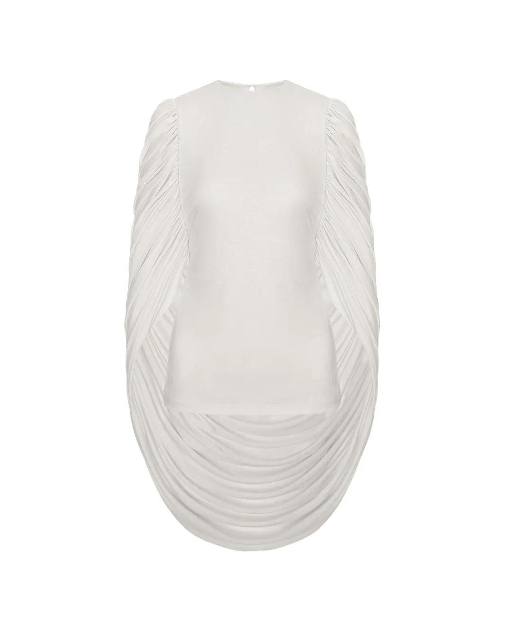 SEEN USERS White Angel Draped Blouse