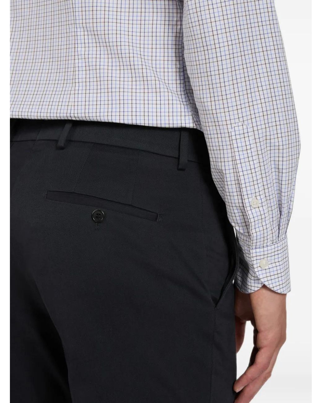 Slowear Black Incotex Tapered-Fit Trousers for men