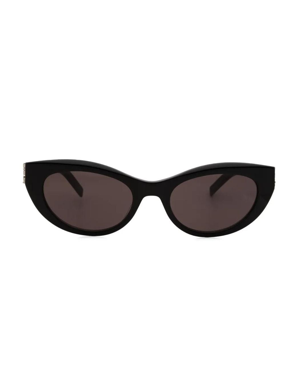 Saint Laurent Brown Logo-Lettering Cat-Eye Frame Sunglasses
