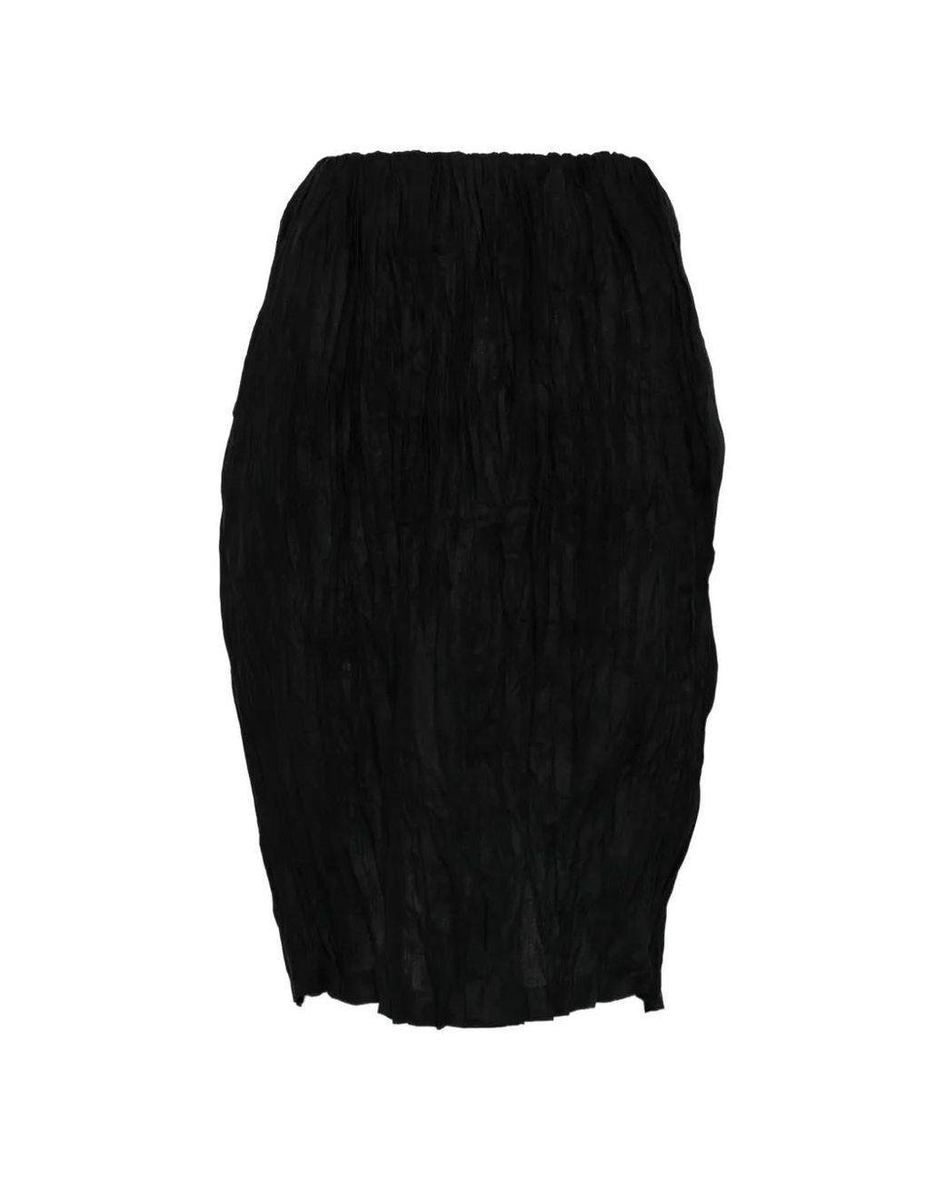 Totême Black Crinkled Mini Skirt