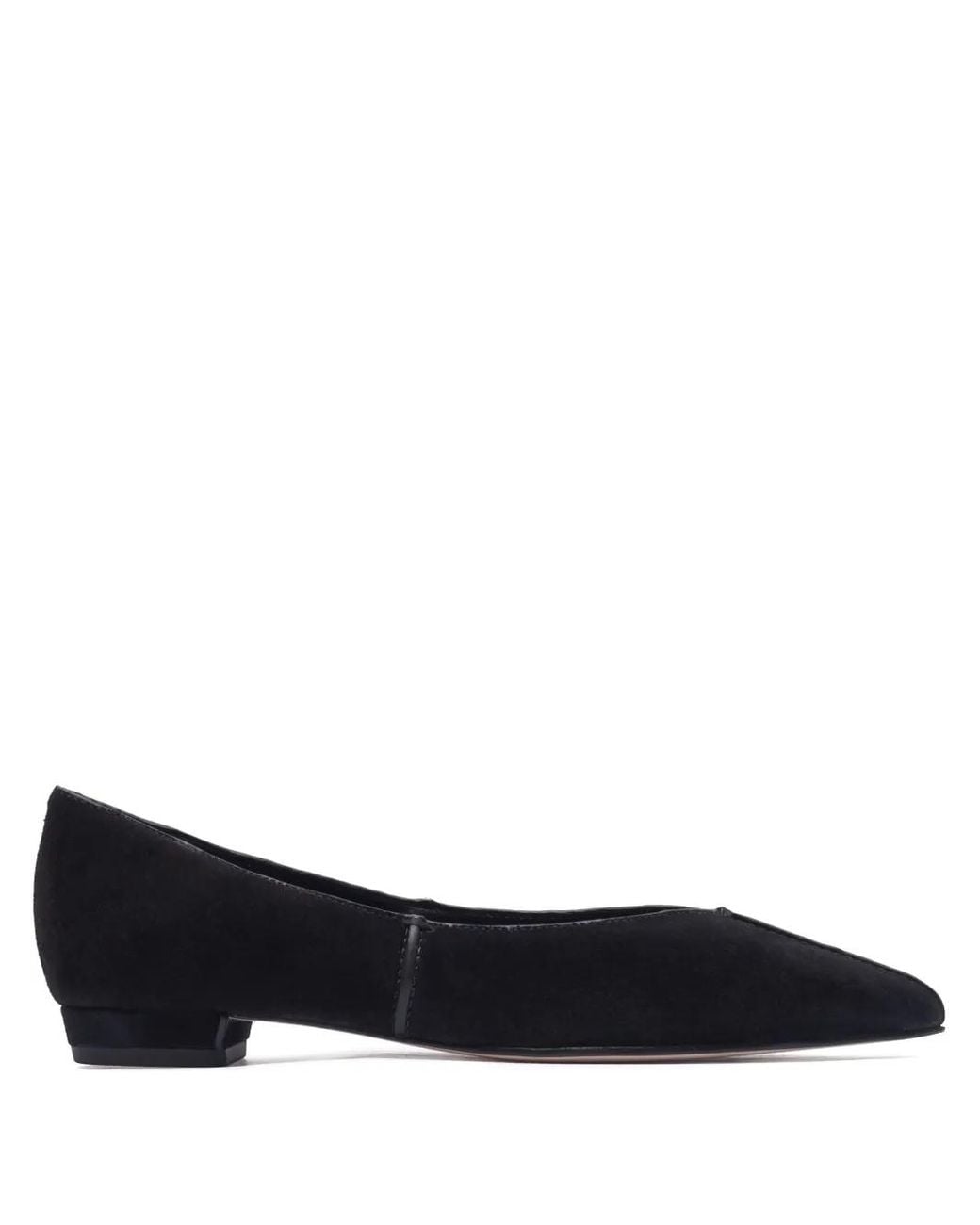 Bernardo Black Pointed-Toe Suede Pumps