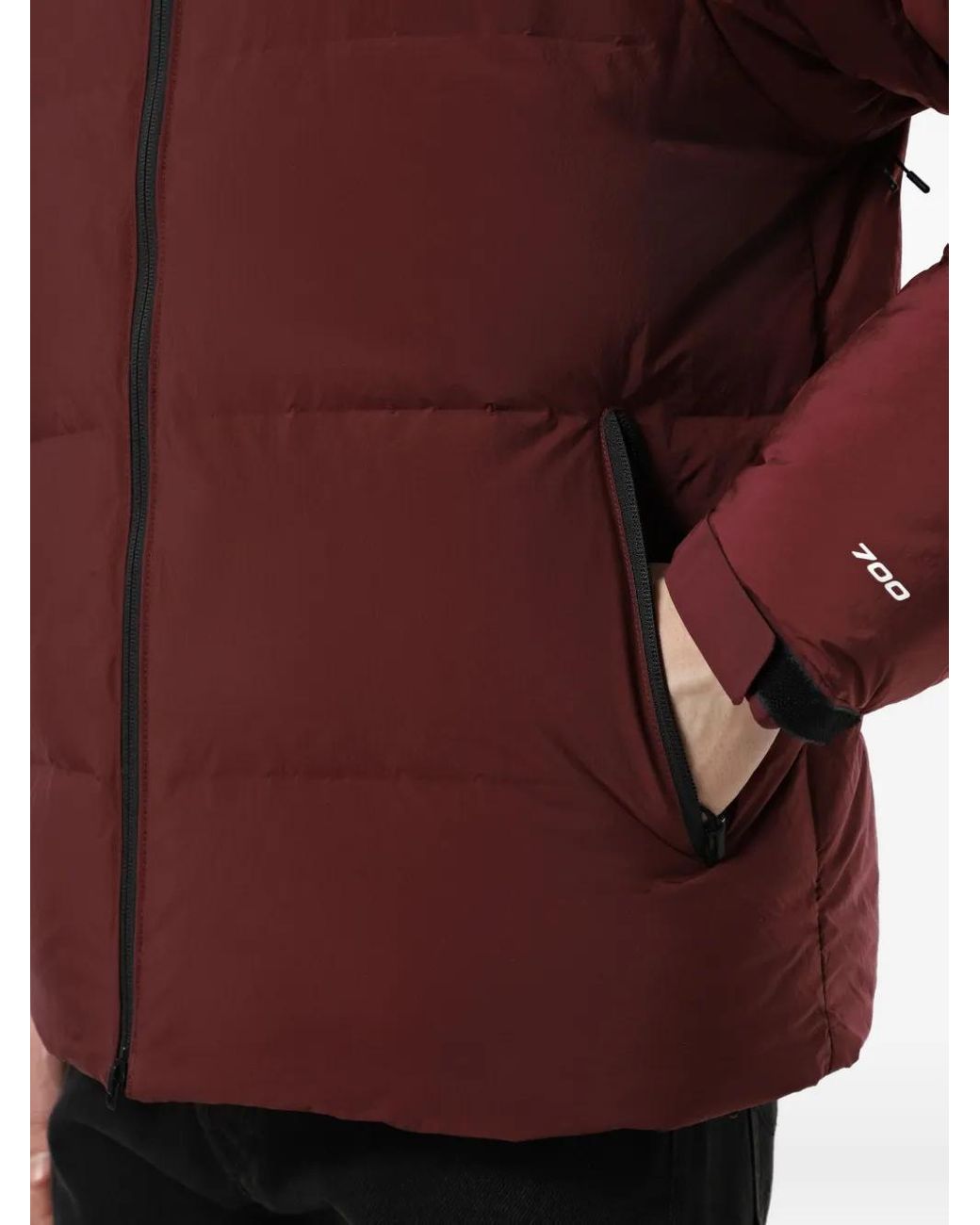 The North Face Red Himalayan Baltoro Hooded Puffer Jacket for men
